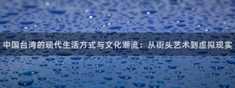 焦点娱乐的平台：中国台湾的现代生活方式与文化潮流：从街头艺术到虚拟现实